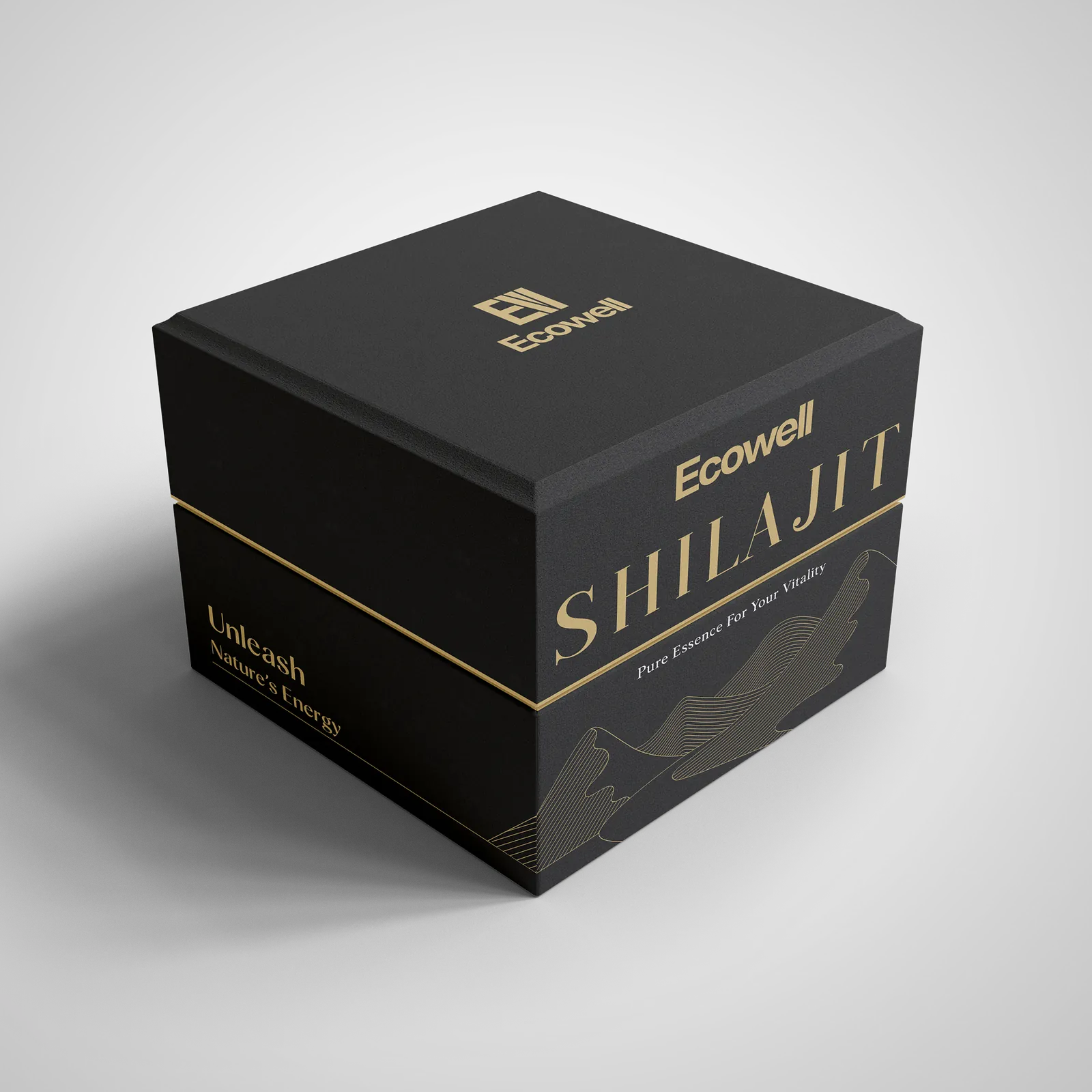 Shilajit Luxury Black Box Mockup